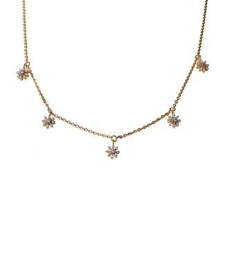 Cubic zirconia flower necklace 2