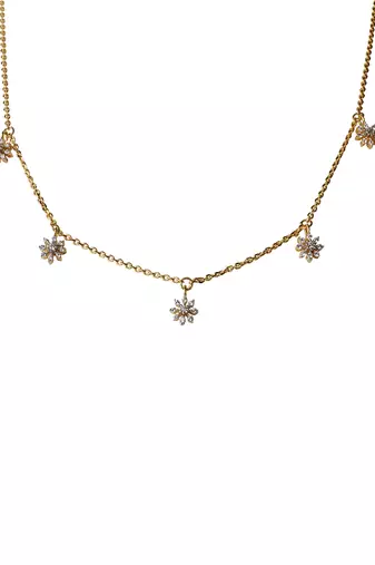 Cubic zirconia flower necklace