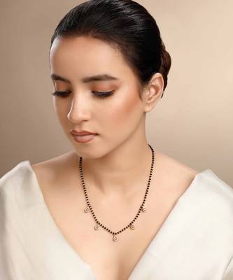 Cubic zirconia raindrop mangalsutra 1