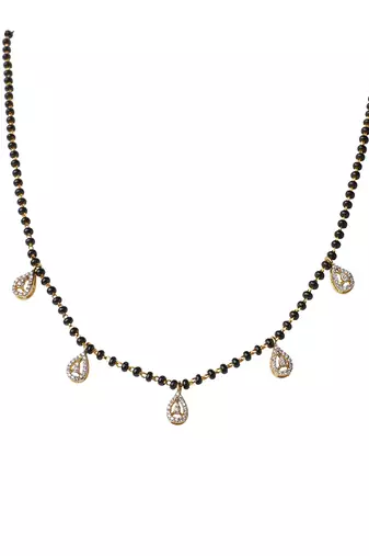 Cubic zirconia raindrop mangalsutra