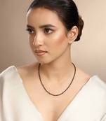 Cubic zirconia black beads chain