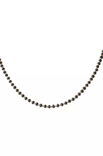 Cubic zirconia black beads chain