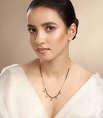 Cubic zirconia lavender mangalsutra