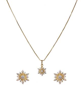 Cubic zirconia starlight pendant set 2