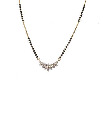 Cubic zirconia leafy mangalsutra 2