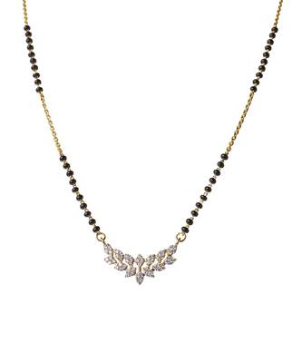 Cubic zirconia leafy mangalsutra 3