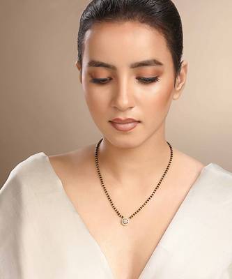 Cubic zirconia chakra mangalsutra 1
