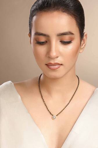 Cubic zirconia chakra mangalsutra