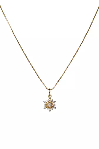 Cubic zirconia starlight pendant set