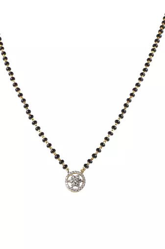 Cubic zirconia chakra mangalsutra