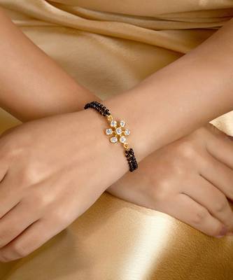 Cubic zirconia flower hand mangalsutra 1