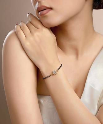 Cubic zirconia floral hand mangalsutra 1