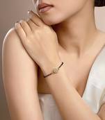 Cubic zirconia floral hand mangalsutra