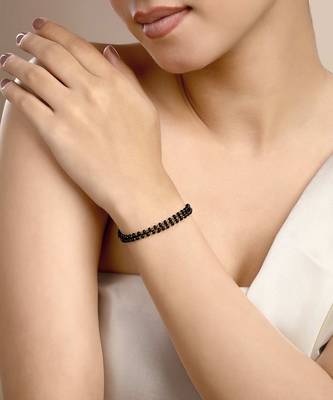 Cubic zirconia double line hand mangalsutra 1