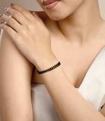 Cubic zirconia double line hand mangalsutra