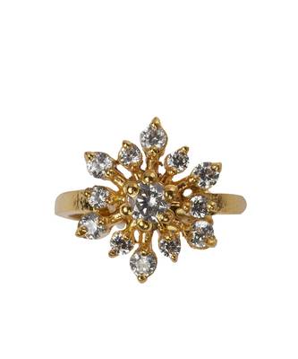 Cubic zirconia floral ring 2