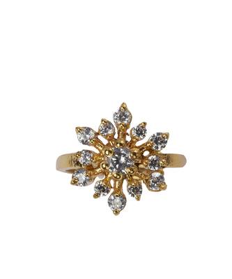 Cubic zirconia floral ring 3