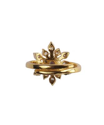 Cubic zirconia floral ring 4