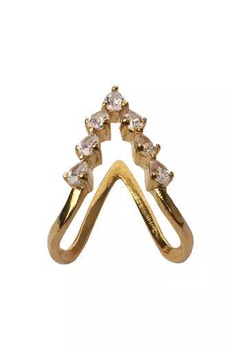 Cubic zirconia vanki ring