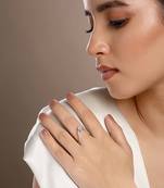 Cubic zirconia floral vanki ring