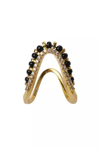 Cubic zirconia beads vanki ring