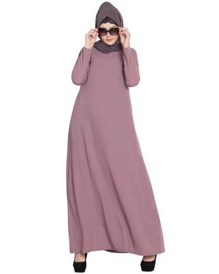 Arfeenz Nida Abaya Plain Full Sleeve Pink 2