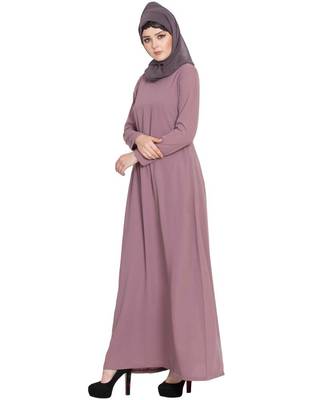 Arfeenz Nida Abaya Plain Full Sleeve Pink 3
