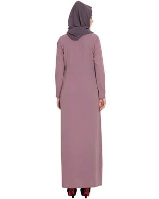 Arfeenz Nida Abaya Plain Full Sleeve Pink 5