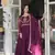 Purple rich sequins embroidered georgette anarkali with dupatta