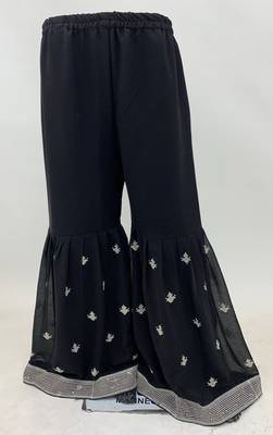 Black embroidered georgette salwar kameez set 2