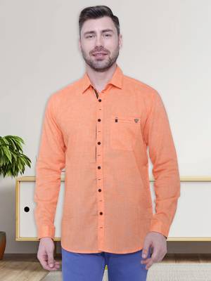 Men's paper linen cotton casual shirt | linen shirt for men 1