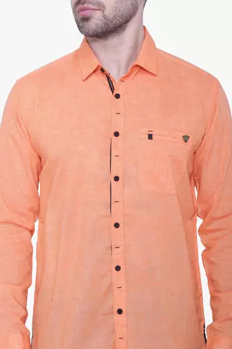 Men's paper linen cotton casual shirt | linen shirt for men