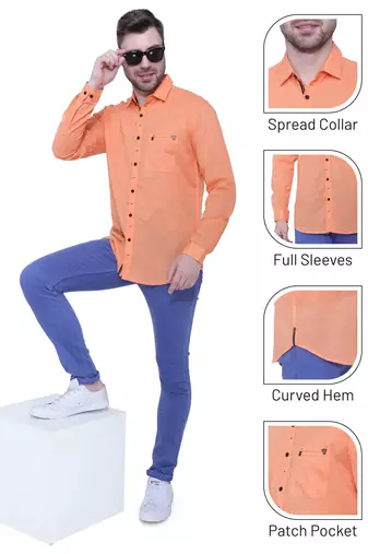 Men's paper linen cotton casual shirt | linen shirt for men