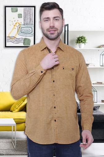 Men's paper linen cotton casual shirt | linen shirt for men