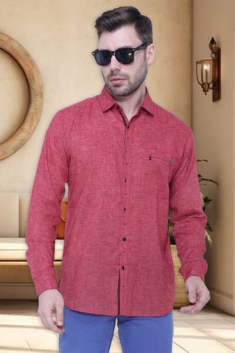 Men's paper linen cotton casual shirt | linen shirt for men