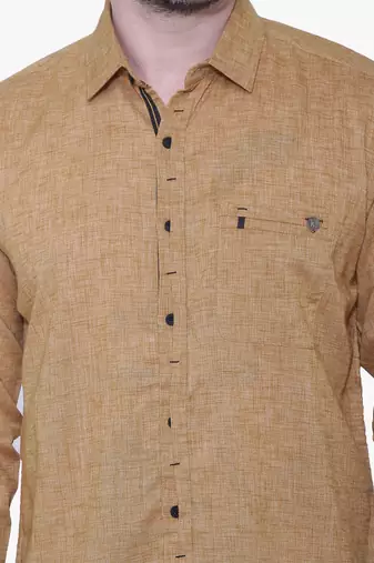 Men's paper linen cotton casual shirt | linen shirt for men
