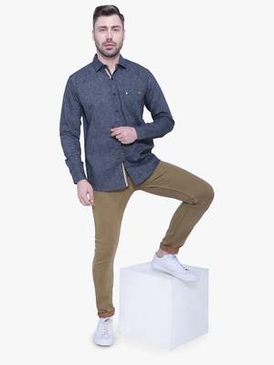 Men's paper linen cotton casual shirt | linen shirt for men 3