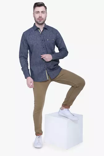 Men's paper linen cotton casual shirt | linen shirt for men