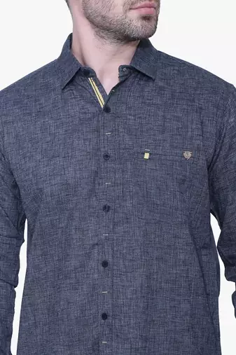 Men's paper linen cotton casual shirt | linen shirt for men
