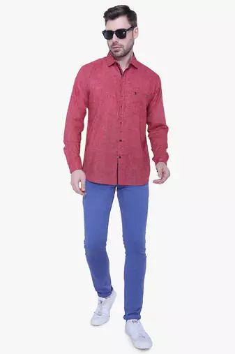 Men's paper linen cotton casual shirt | linen shirt for men