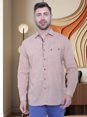 Men's paper linen cotton casual shirt | linen shirt for men 1