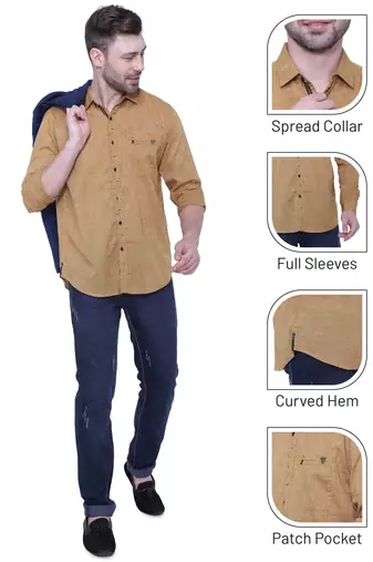 Men's paper linen cotton casual shirt | linen shirt for men