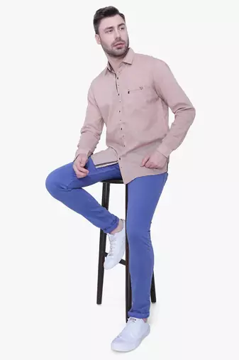 Men's paper linen cotton casual shirt | linen shirt for men