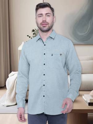 Men's paper linen cotton casual shirt | linen shirt for men 1