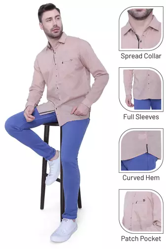 Men's paper linen cotton casual shirt | linen shirt for men