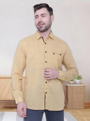Men's paper linen cotton casual shirt | linen shirt for men 1