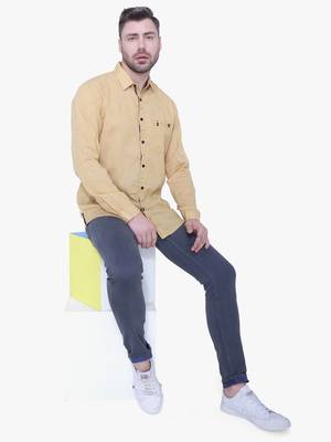 Men's paper linen cotton casual shirt | linen shirt for men 3