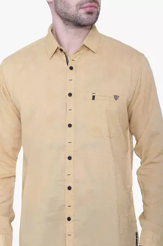 Men's paper linen cotton casual shirt | linen shirt for men
