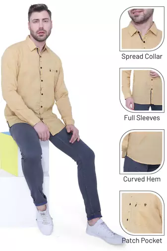 Men's paper linen cotton casual shirt | linen shirt for men