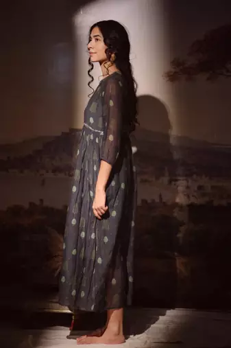 Black miniature printed dress